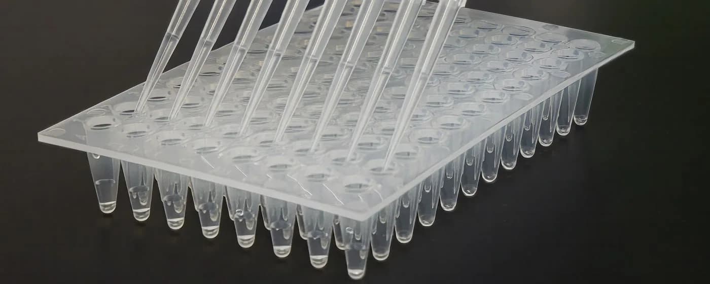A row of sample vials on the laboratory bench